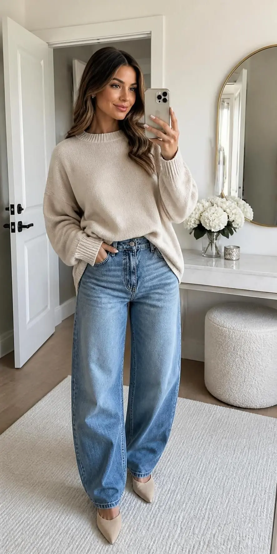 14 Barrel Jeans Outfit Ideas That Make This Tricky Denim Trend Actually Work 10 barrel jeans outfit ideas 763
