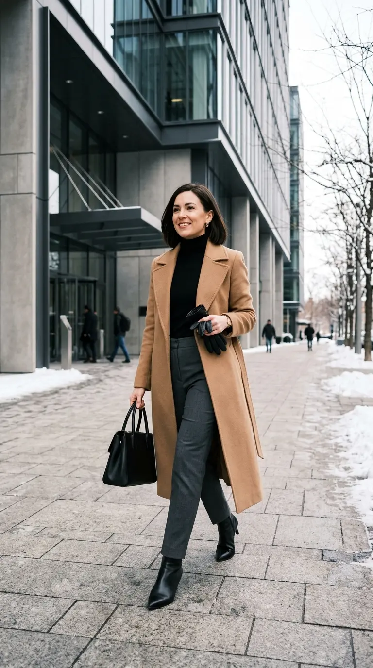chic winter work outfits 292