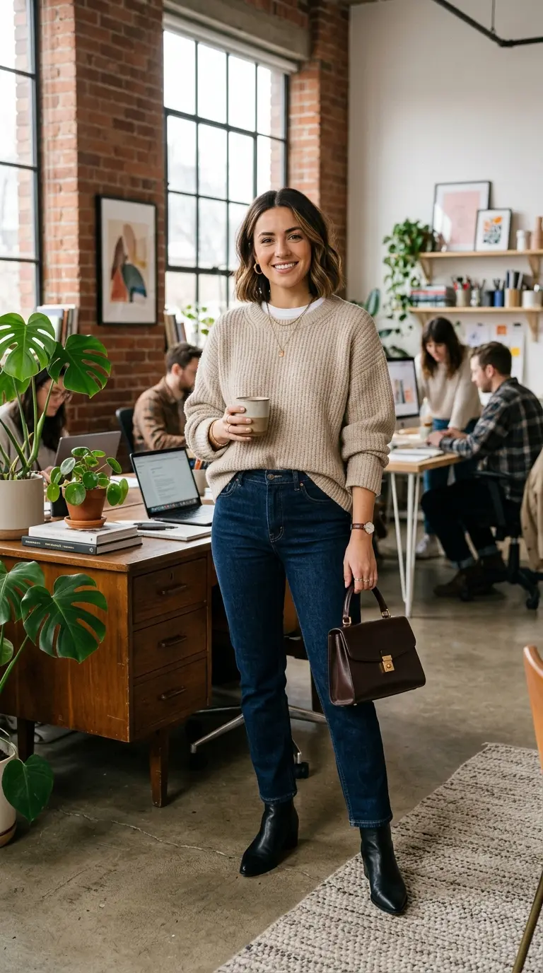 chic winter work outfits 301
