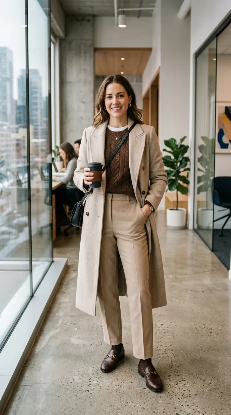 chic winter work outfits 307