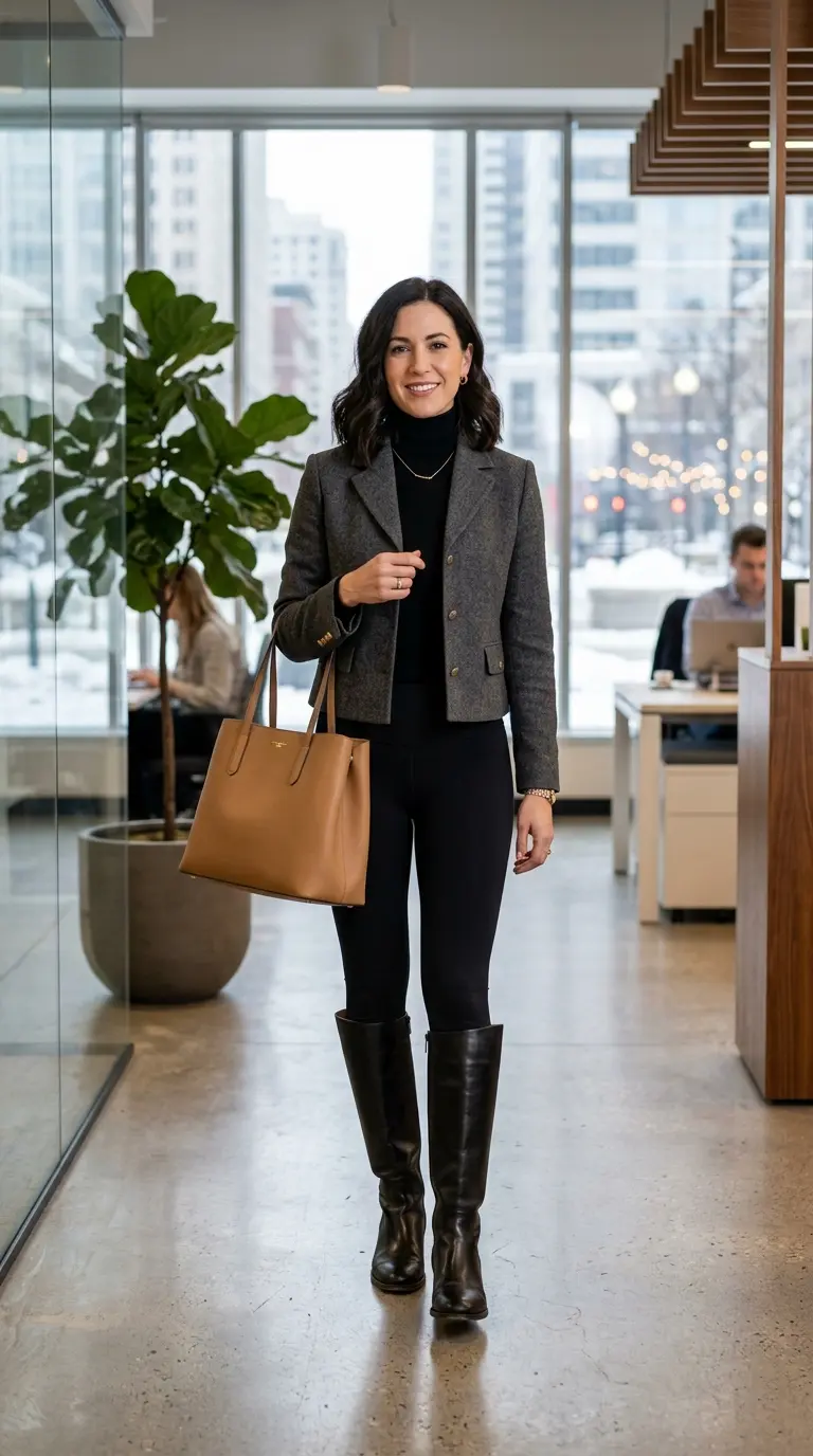 chic winter work outfits 308