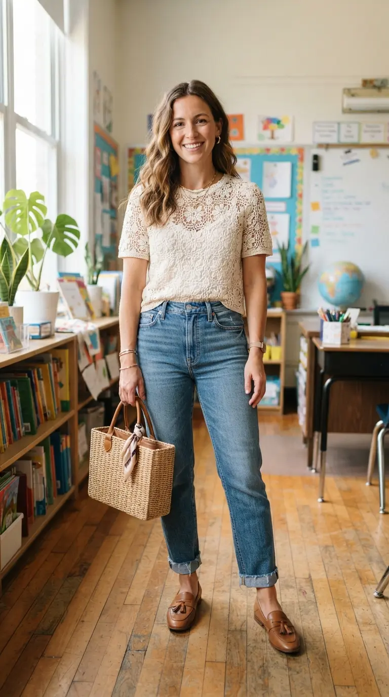 cute and professional teacher outfit 607