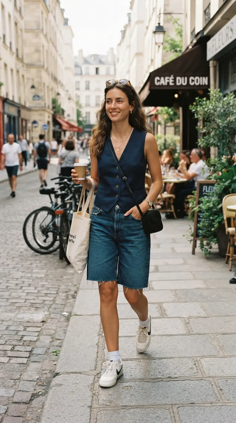 27 Jorts Outfits That Feel Effortless, Cool, and Genuinely Stylish 18 jorts outfits 693