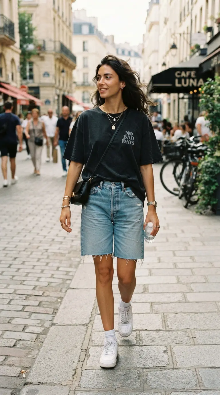 27 Jorts Outfits That Feel Effortless, Cool, and Genuinely Stylish 25 jorts outfits 700