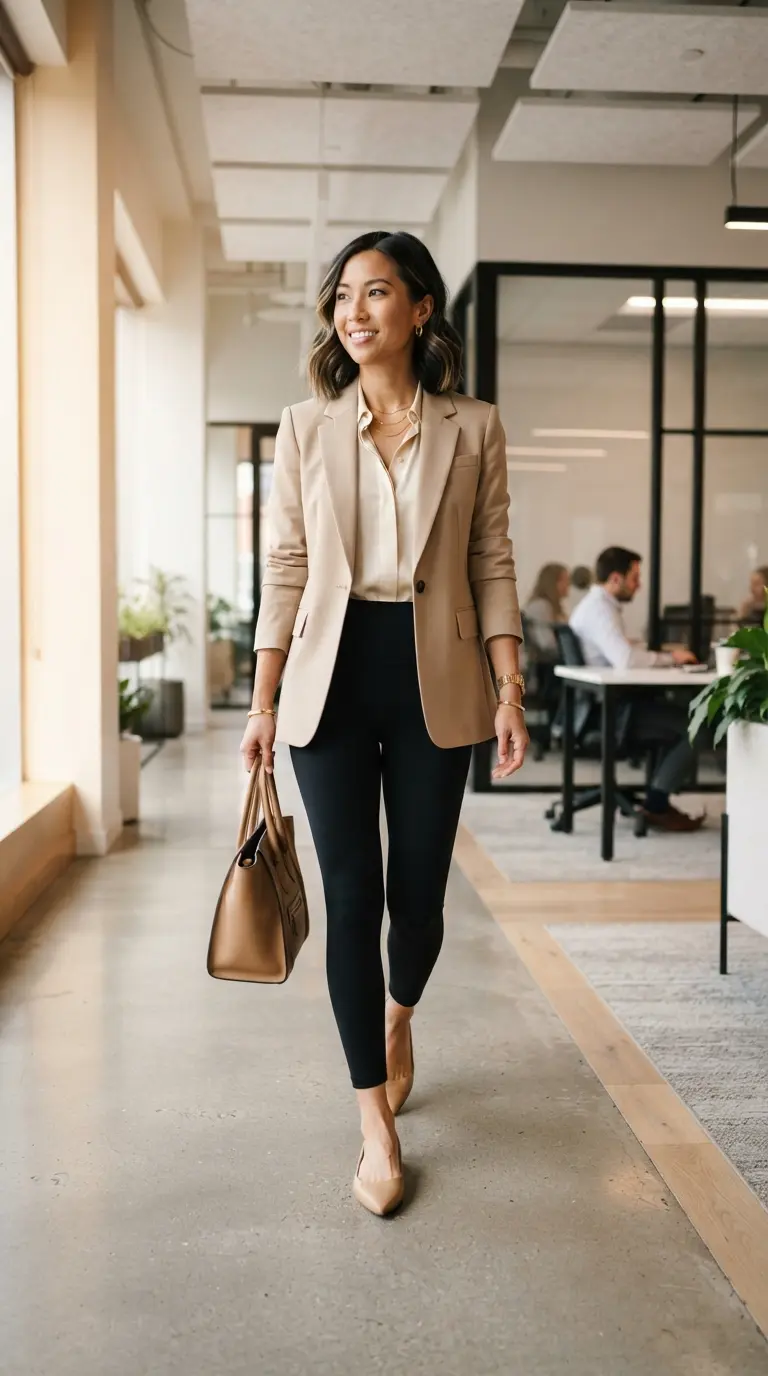 Are Leggings Business Casual? How to Wear Leggings to Work Without Looking Too Casual 4 leggings business casual 517