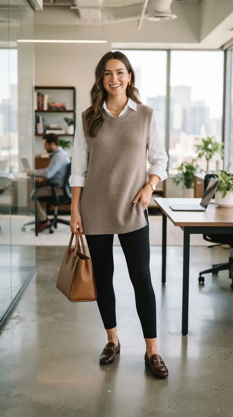 Are Leggings Business Casual? How to Wear Leggings to Work Without Looking Too Casual 9 leggings business casual 522