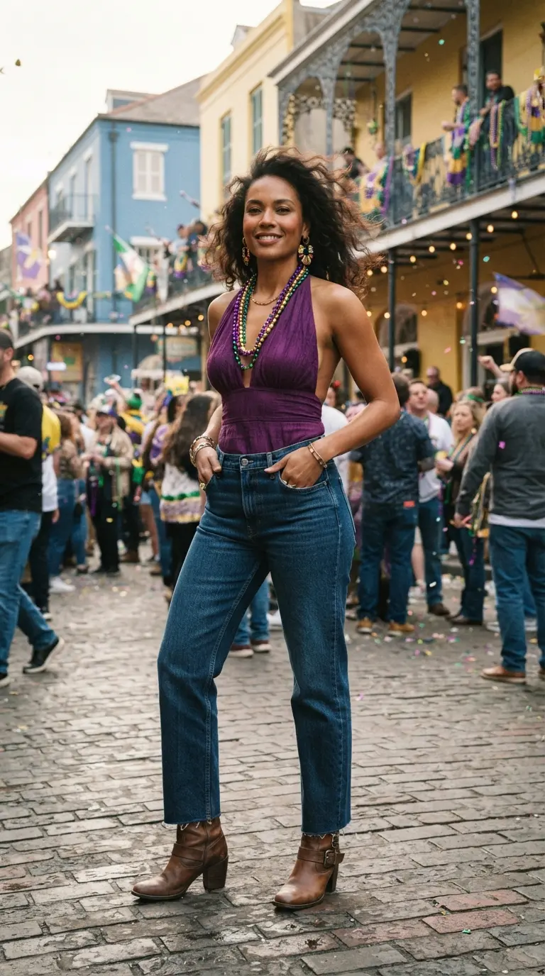 40 Mardi Gras Outfits That Are Fun, Festive, and Totally Party-Ready 15 mardi gras outfits 468