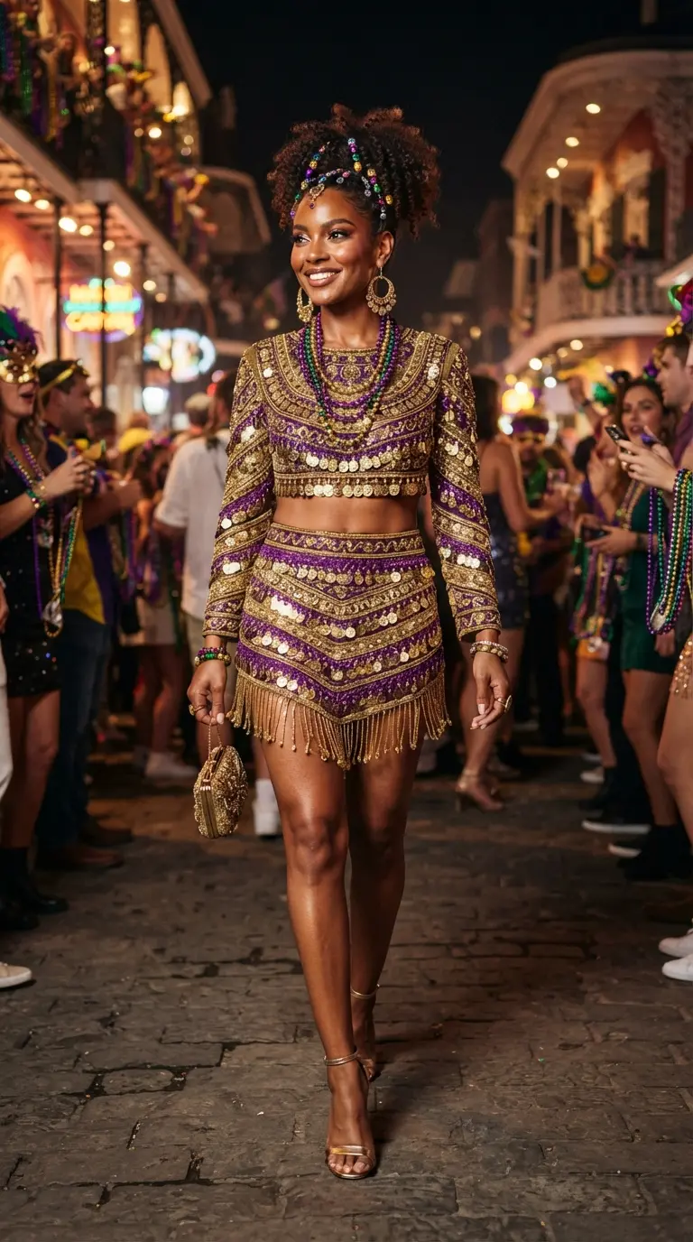 40 Mardi Gras Outfits That Are Fun, Festive, and Totally Party-Ready 26 mardi gras outfits 479