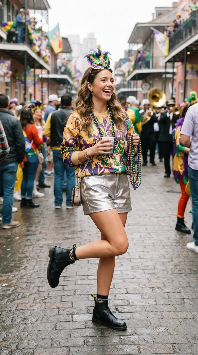 40 Mardi Gras Outfits That Are Fun, Festive, and Totally Party-Ready 30 mardi gras outfits 483