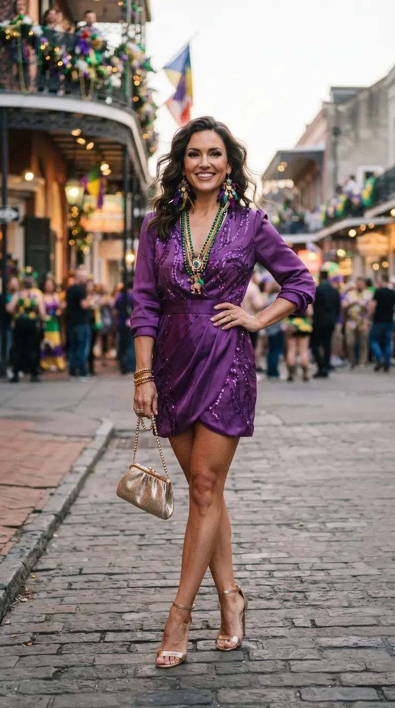 40 Mardi Gras Outfits That Are Fun, Festive, and Totally Party-Ready 39 mardi gras outfits 492