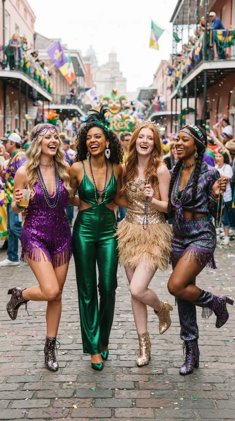 40 Mardi Gras Outfits That Are Fun, Festive, and Totally Party-Ready 41 mardi gras outfits 494
