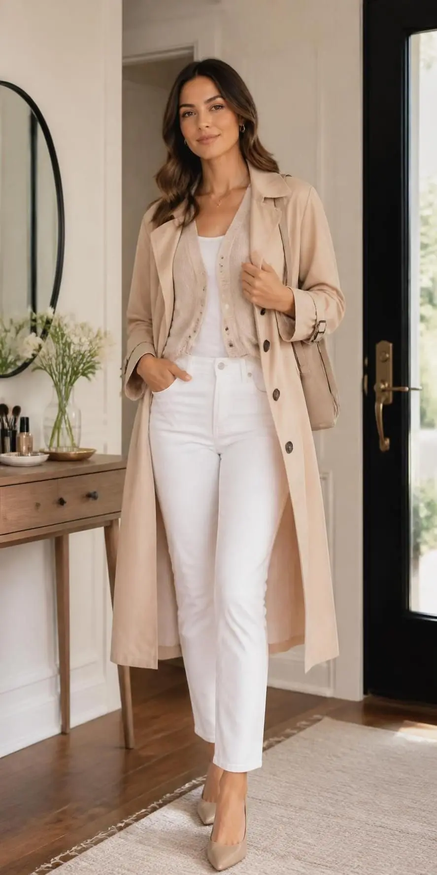 What to Wear With White Jeans: 30 Chic Outfit Ideas for Every Season 14 mini denim skirt outfits 768