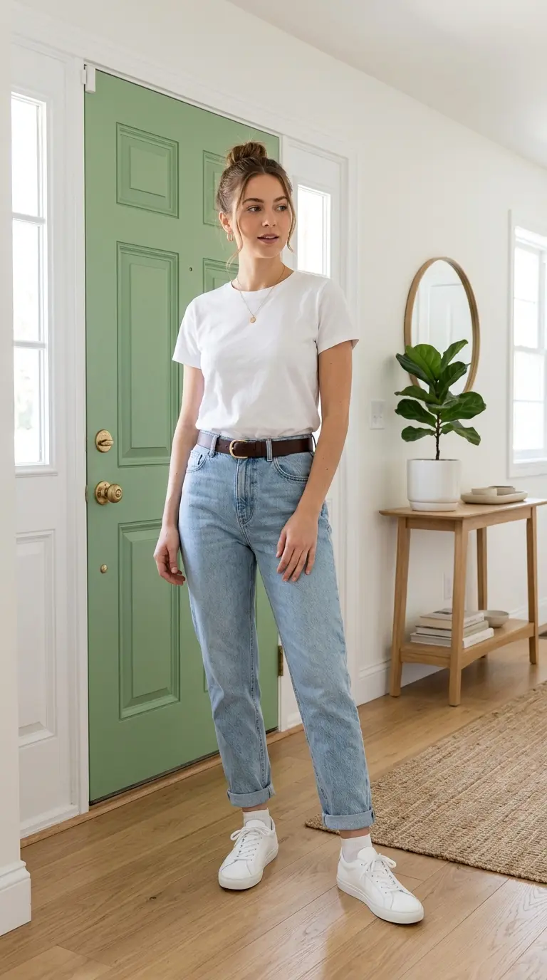 29 Mom Jeans Outfits That Make Everyday Style Look Effortlessly Chic 23 mom jeans outfits 1767