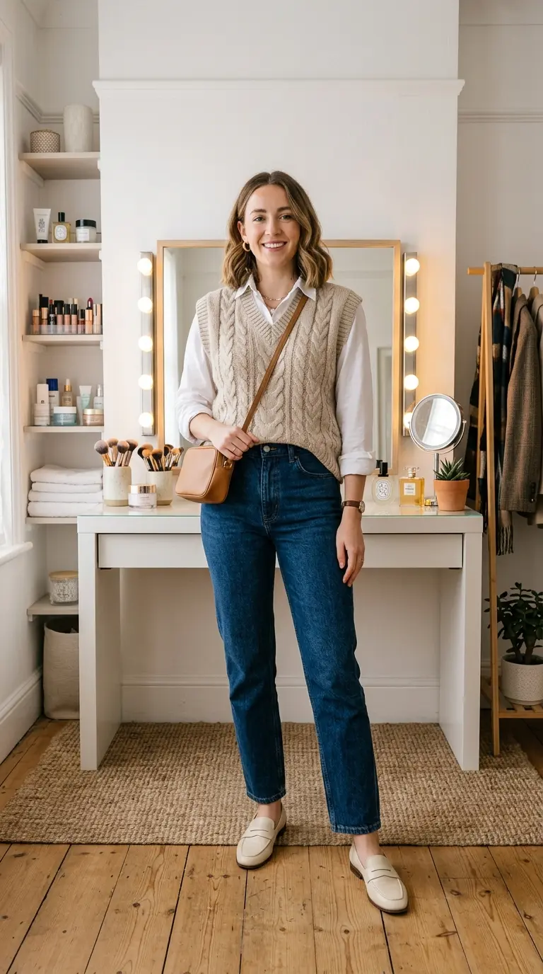 21 Sweater and Jeans Outfits That Look Cozy, Chic, and Effortlessly Stylish 6 sweater and jeans outfits 1813
