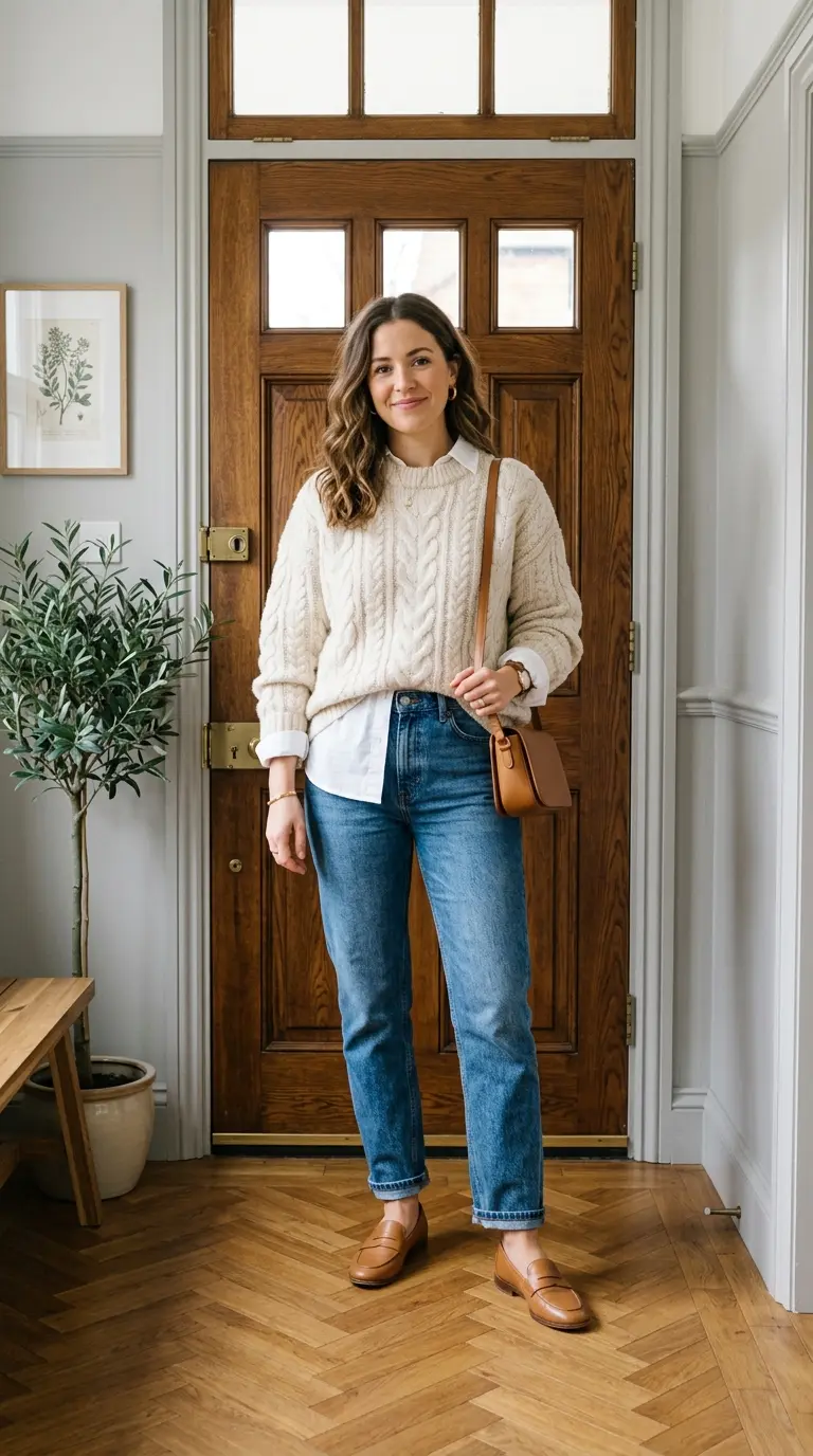 21 Sweater and Jeans Outfits That Look Cozy, Chic, and Effortlessly Stylish 20 sweater and jeans outfits 1827