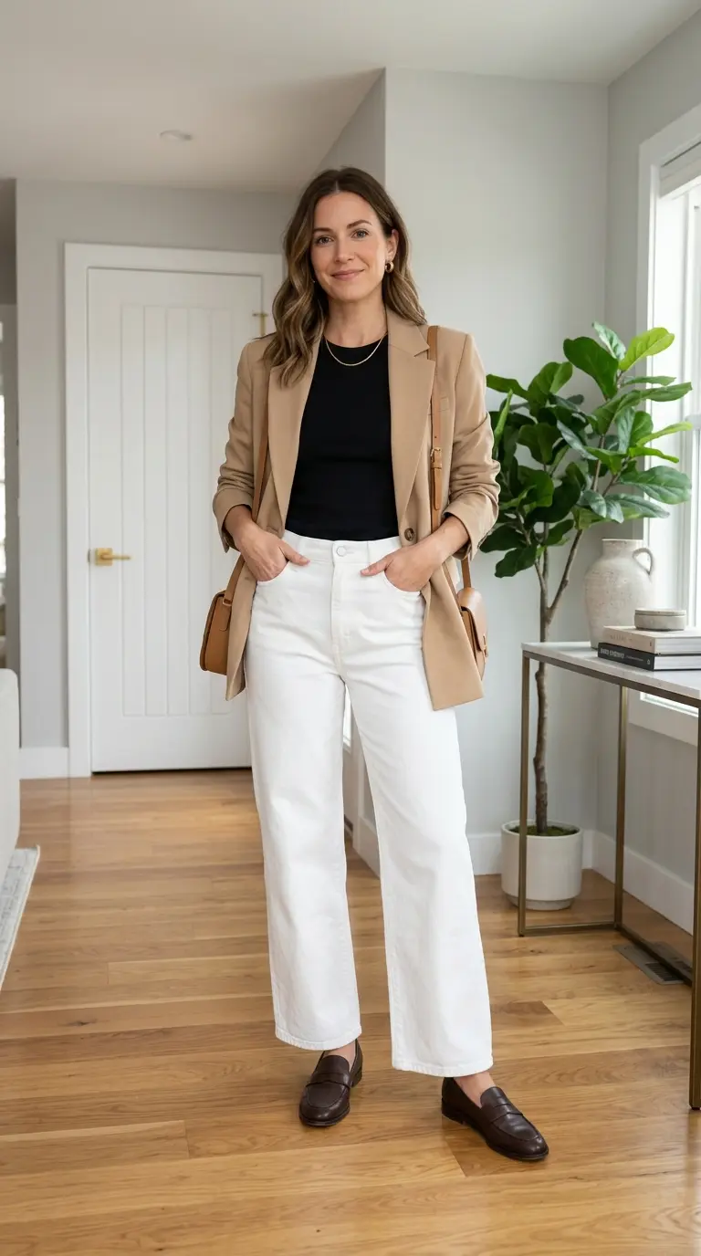 What to Wear With White Jeans: 30 Chic Outfit Ideas for Every Season 27 what to wear 534