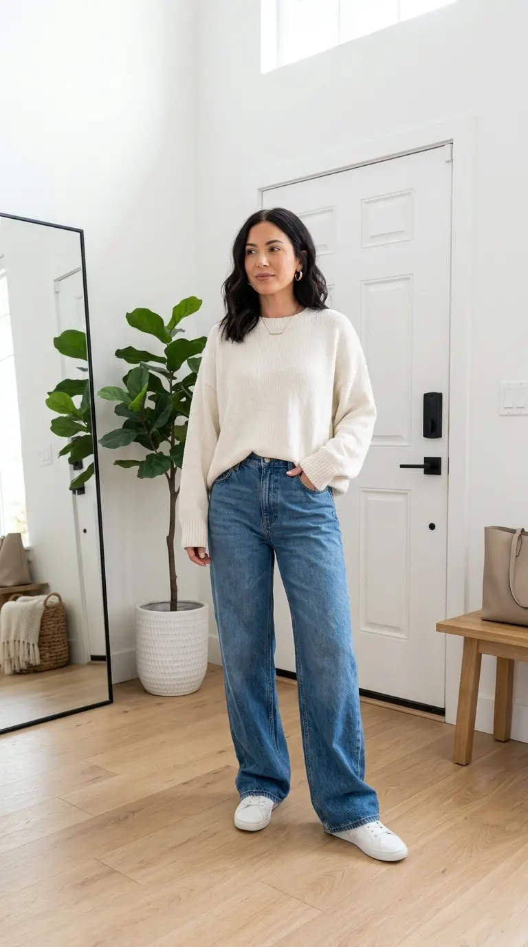 wide leg jeans outfits 545