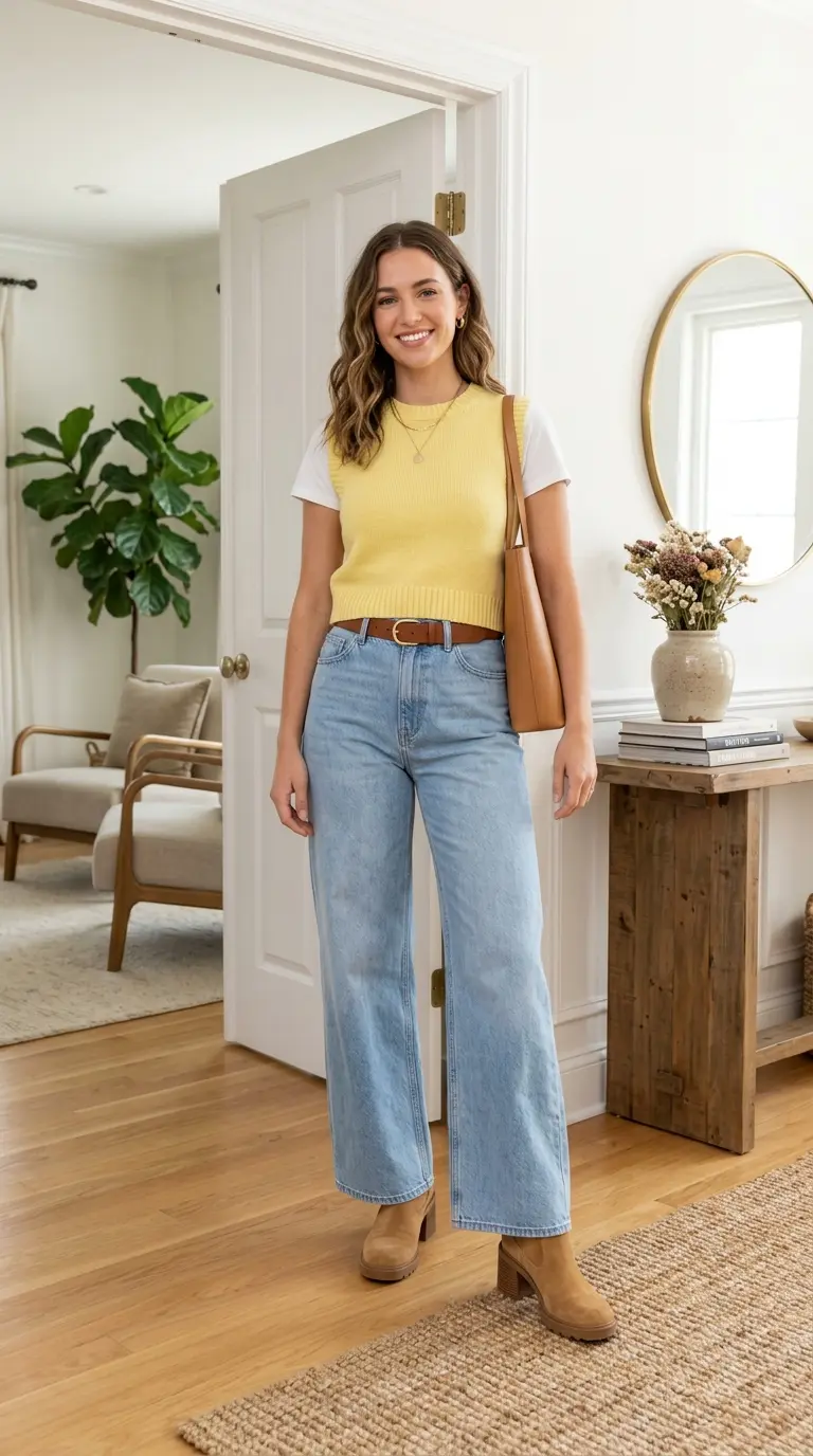 wide leg jeans outfits 558