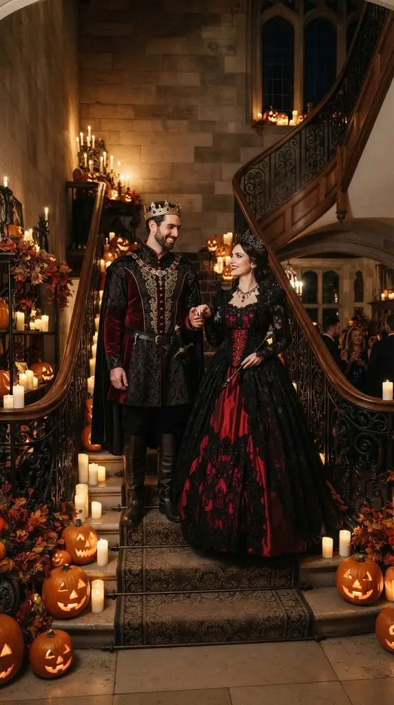 Adult couple standing on staircase 202609071035