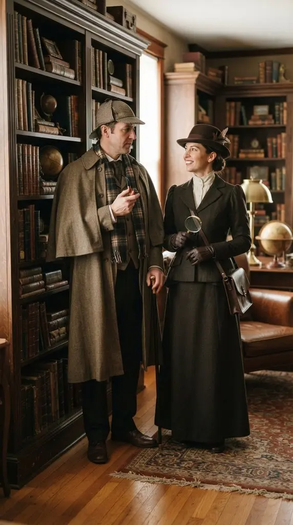 Couple dressed as Victorian dete… 202609071036