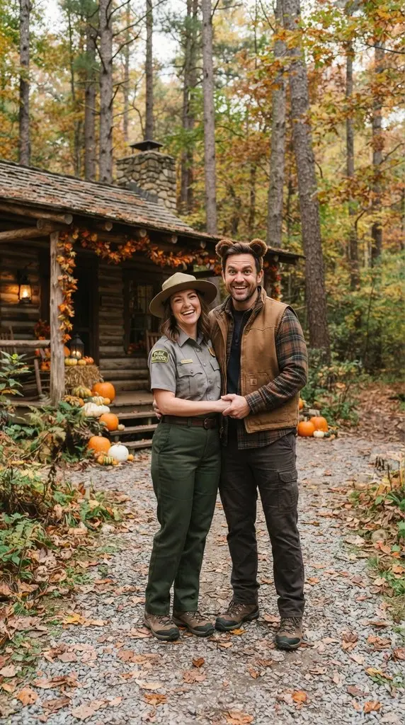 Couple dressed as park rangers 202609071035