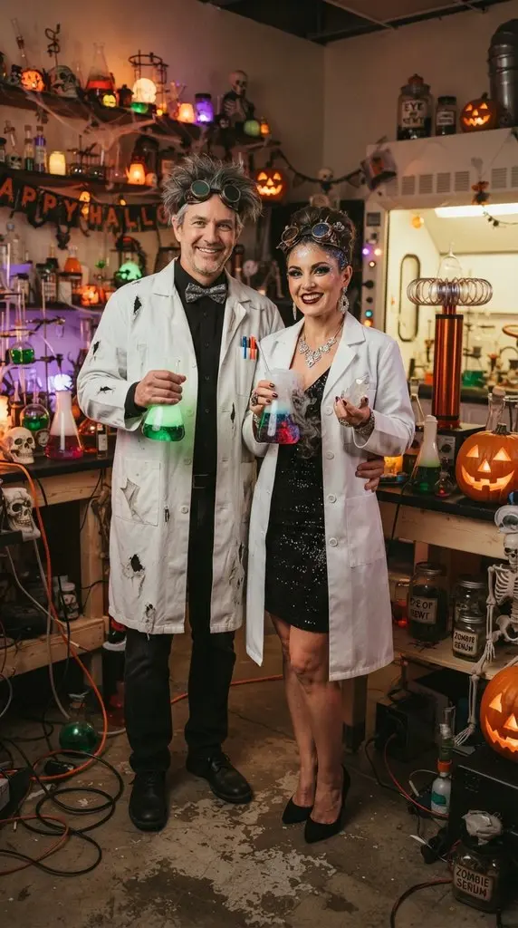Couple dressed as scientists in 202609071036