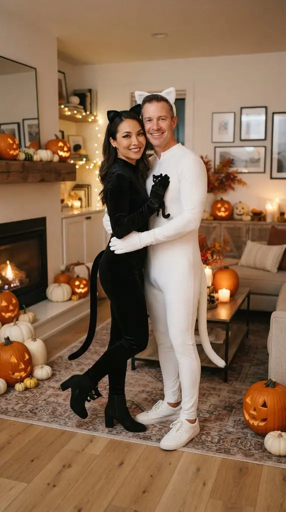 Couple in cat costumes posing 202609071036