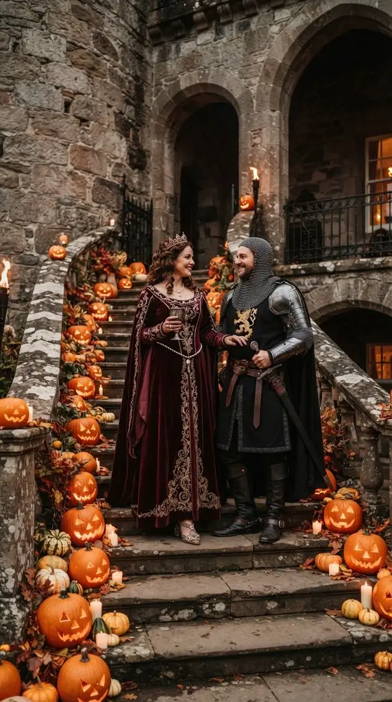 Couple in medieval costumes stan… 202609071036