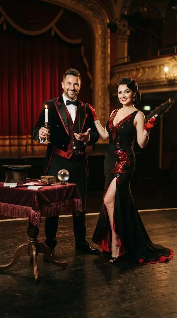 Couple posing as magician and 202609071035