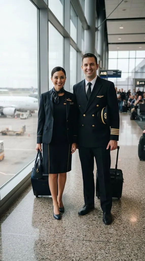 Couple posing as pilot and 202609071035