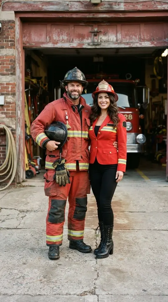 Couple posing in firefighter cos… 202609071036