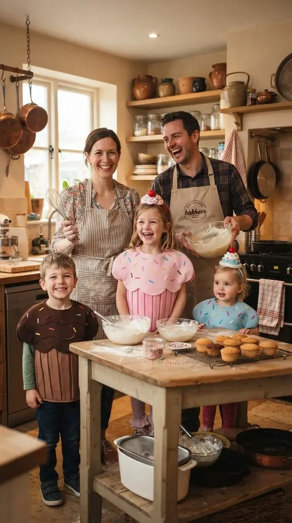 Family dressed as cupcakes 202609071057