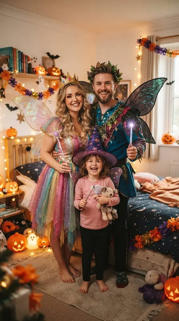 Family dressed as fairy godparents 202609071258