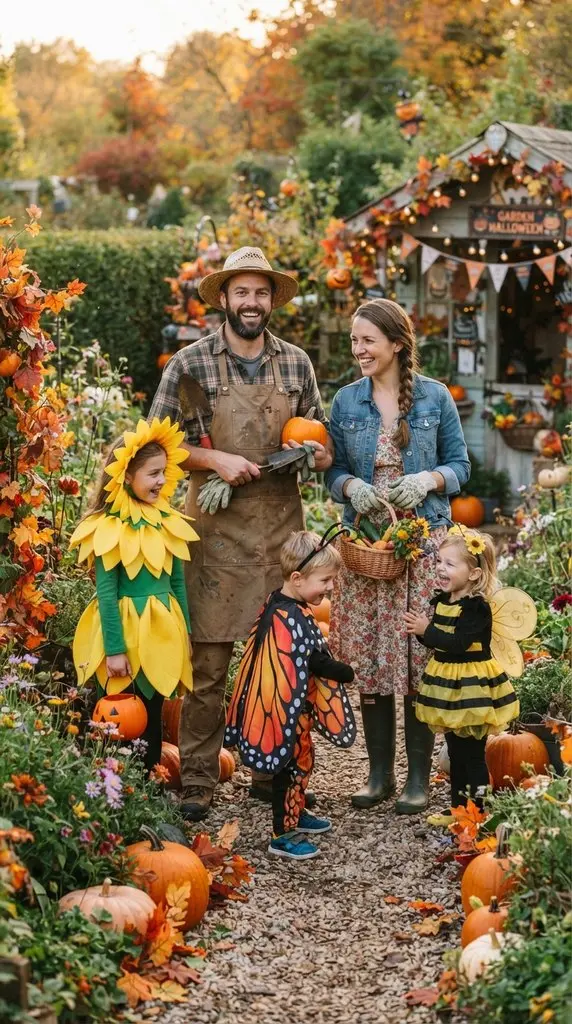 Family dressed as garden plants 202609071058