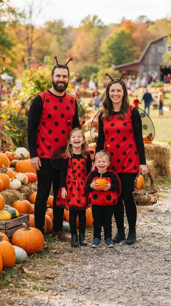 Family dressed as ladybugs standing 202609071059