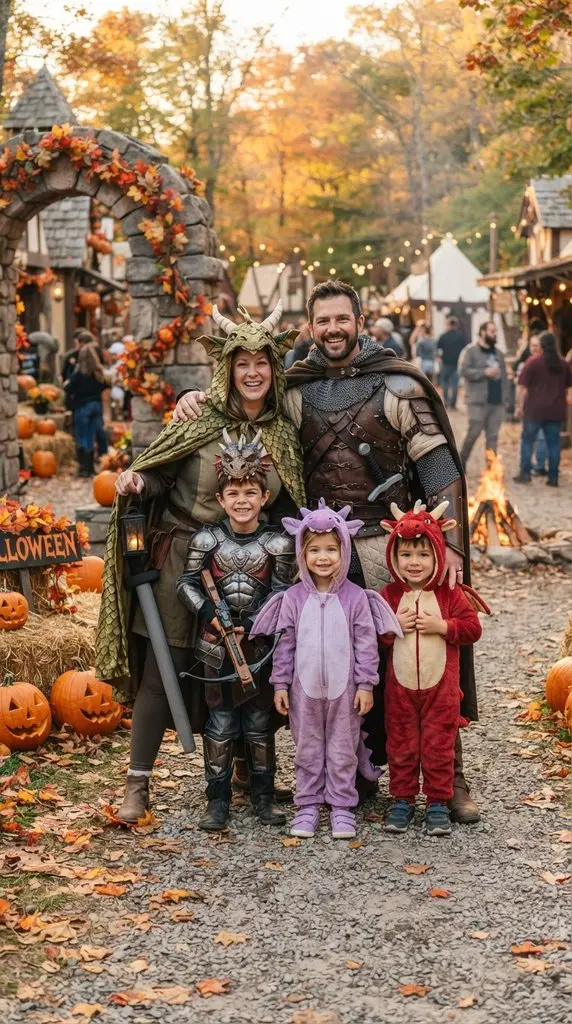 Family dressed as medieval adven… 202609071058