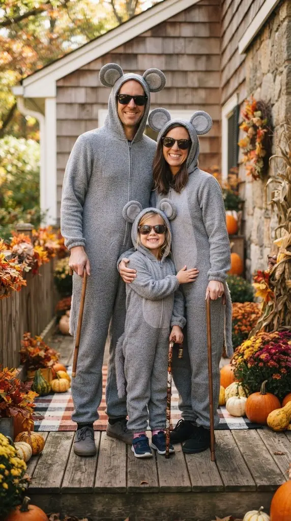 Family dressed as mice standing 202609071259