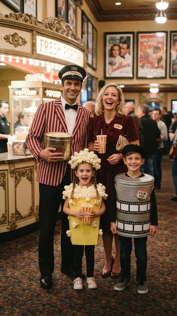 Family dressed as movie characters 202609071059