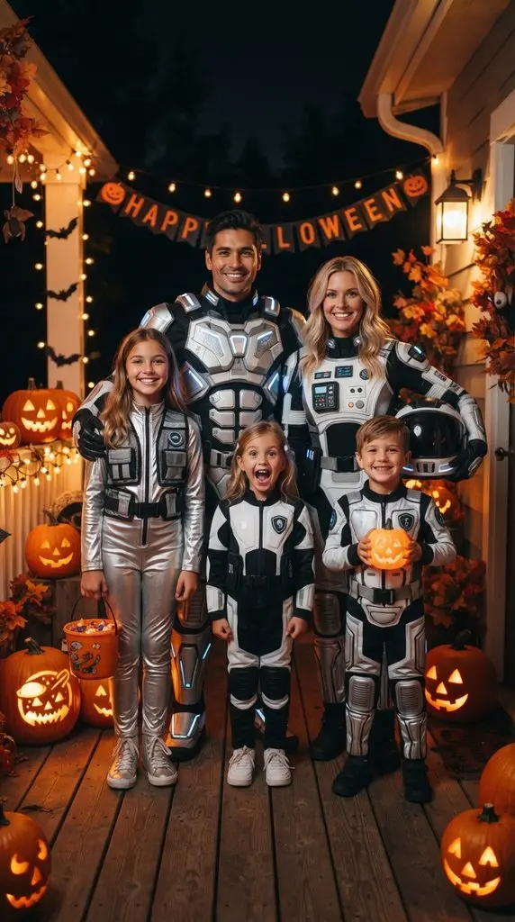 Family dressed as space travelers 202609071059