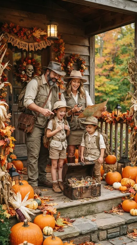 Family dressed as treasure hunters 202609071059
