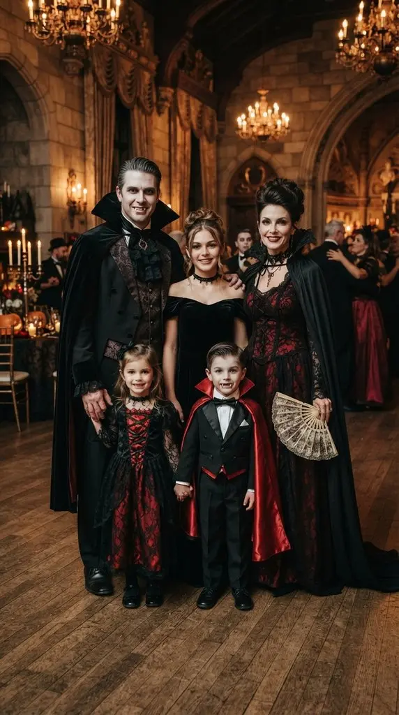 Family dressed as vampires at 202609071059