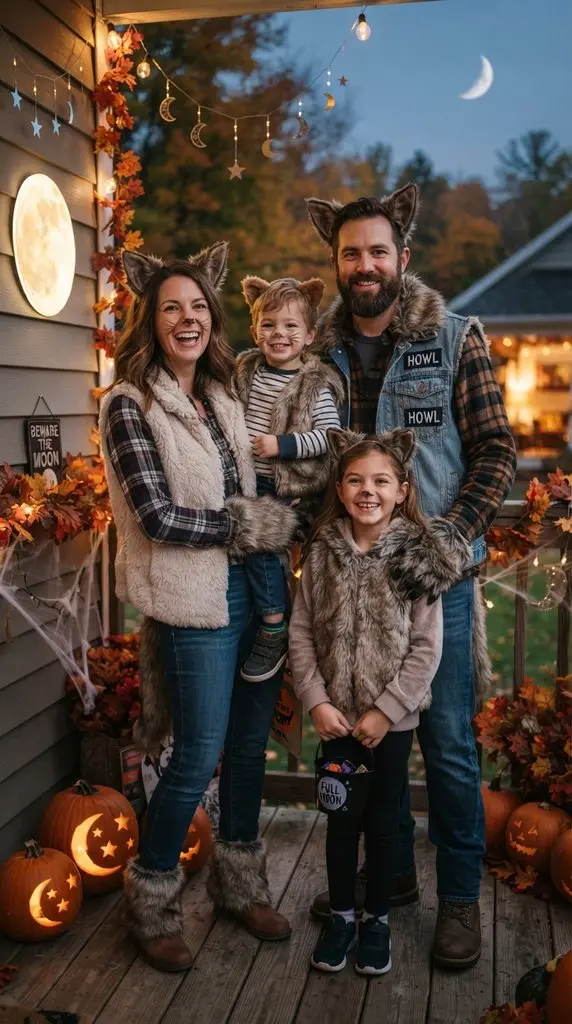 Family dressed as werewolves 202609071057