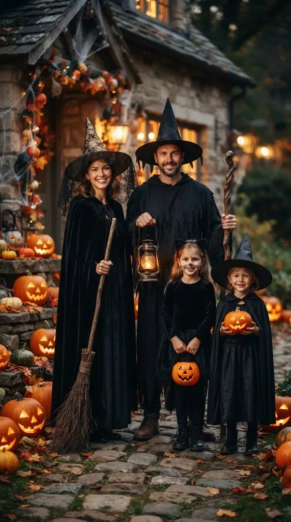 Family dressed as witches and 202609071059