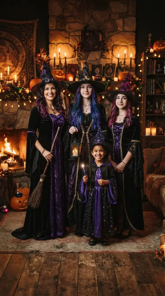 Family dressed as witches and 202609071258