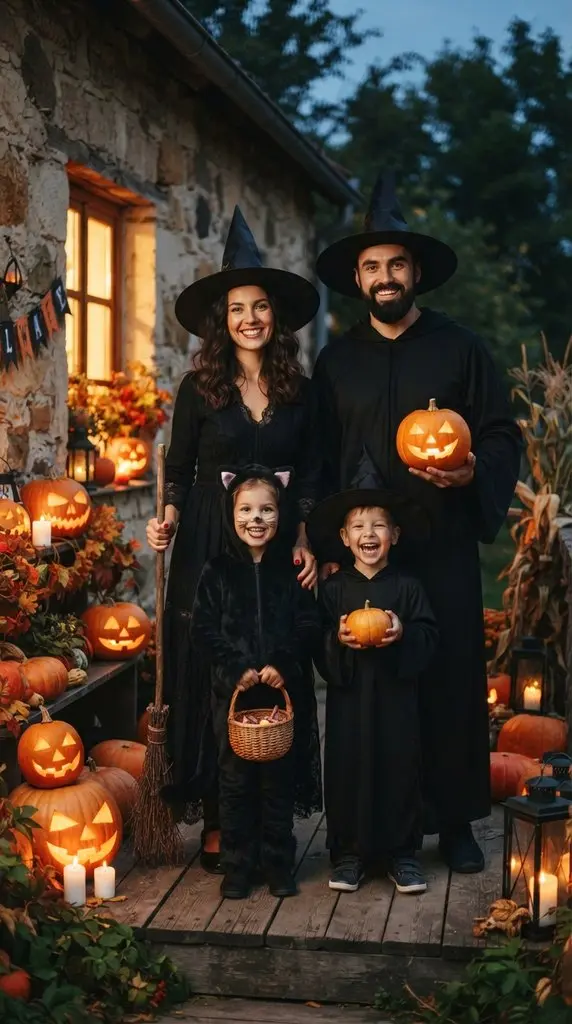Family dressed as witches with 202609071059