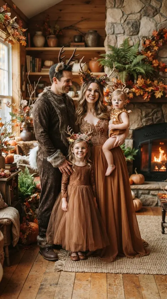 Family dressed as woodland deer 202609071059