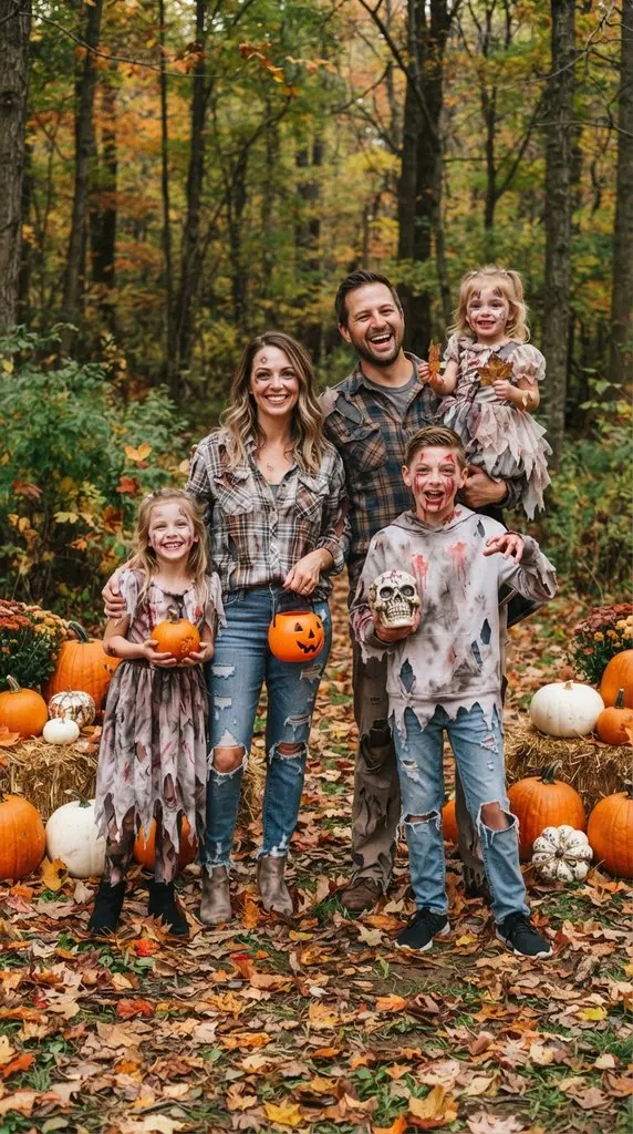 Family dressed as zombies 202609071057