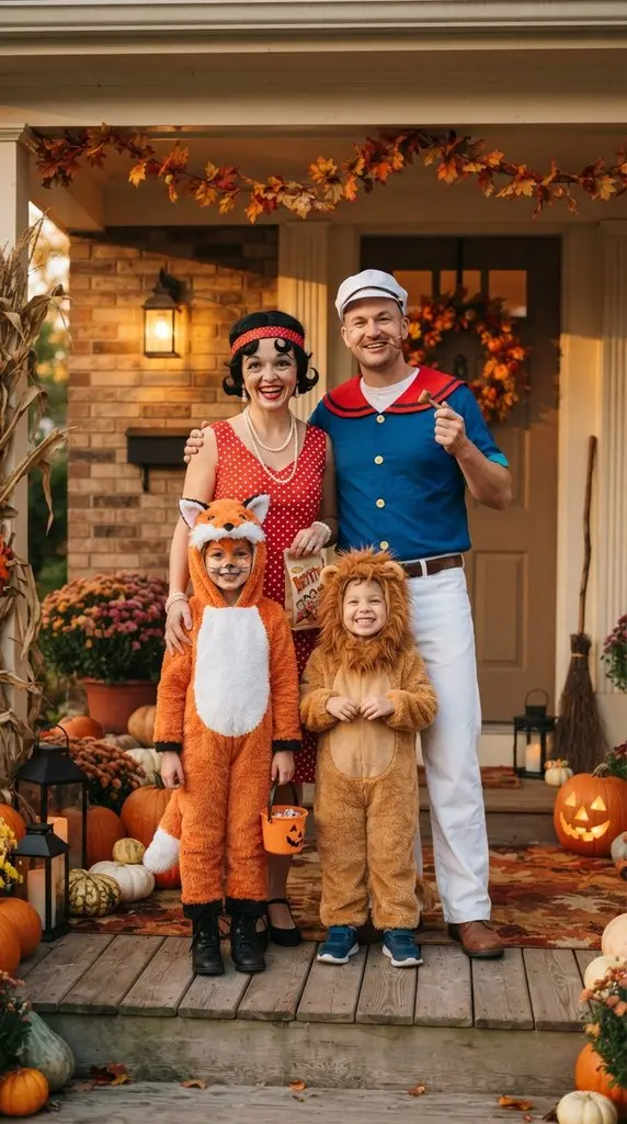 Family posing in retro costumes 202609071258