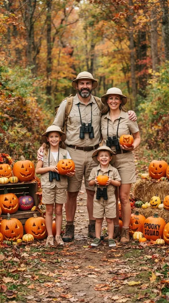 Family posing with Halloween pum… 202609071059