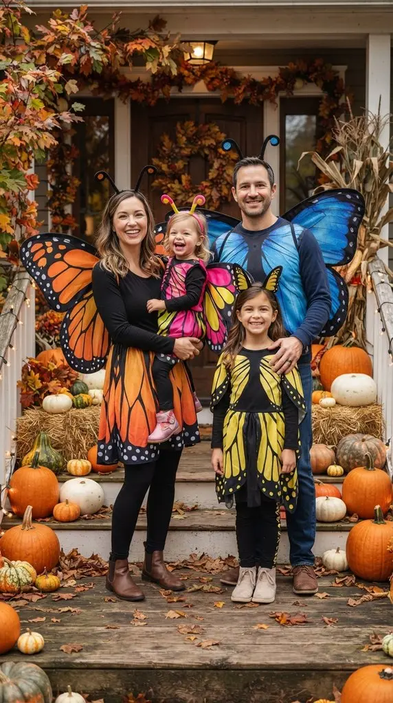 Family wearing butterfly costumes 202609071059